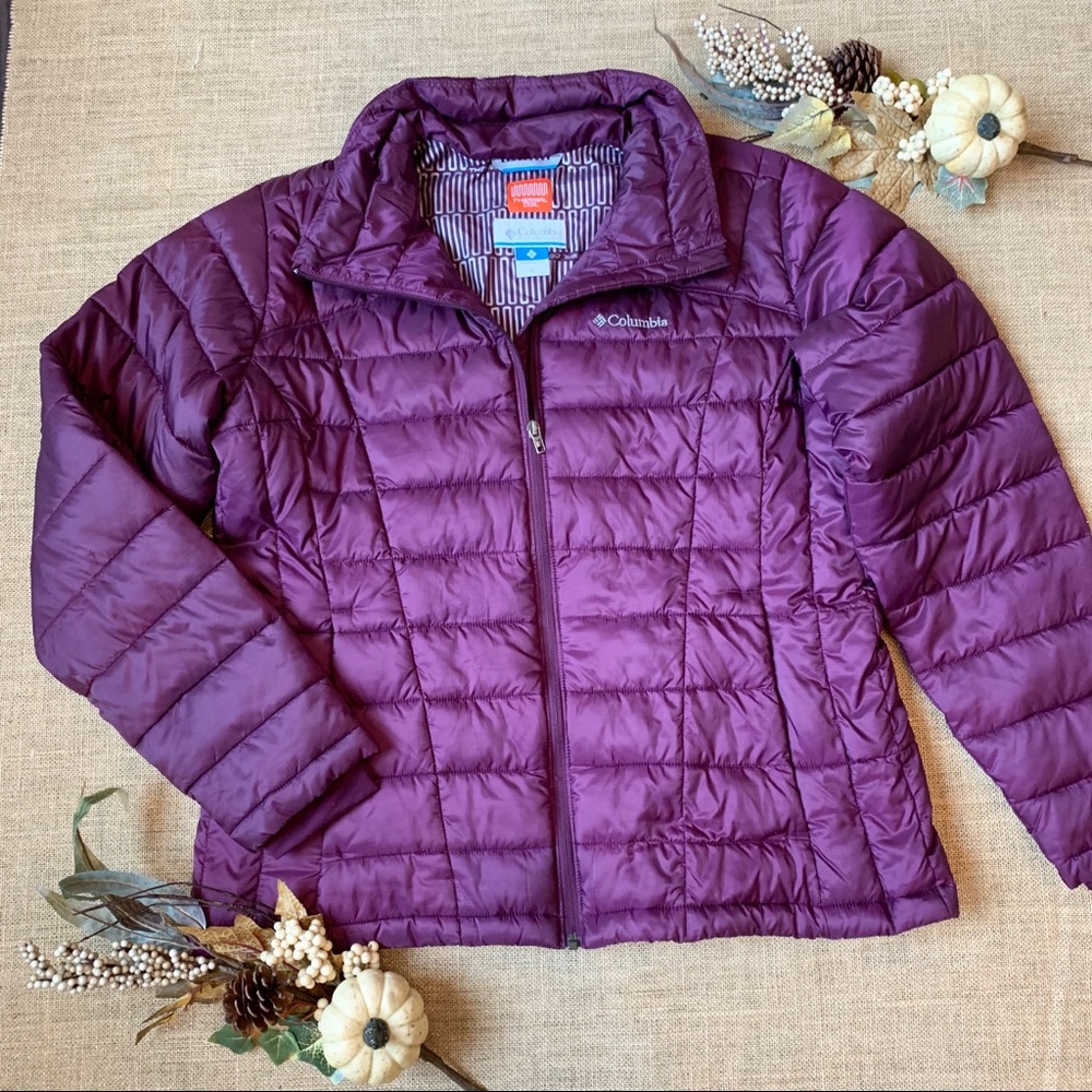 Columbia Purple Thermal Coil Puffer Jacket